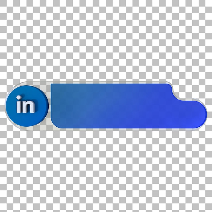 PSD tercera baja transmisión de las redes sociales de linkedin vidrio transparente