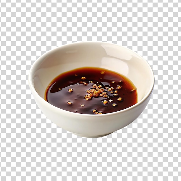 Teriyaki-sauce auf durchsichtigem hintergrund