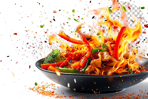 Teriyaki twist stirfry um stir fry com um teriyaki twist em fundo transparente