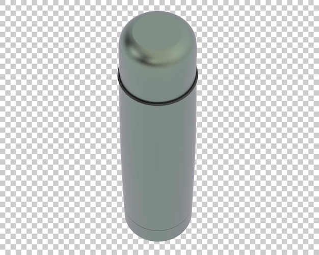 Termo en la ilustración de renderizado 3d de fondo transparente