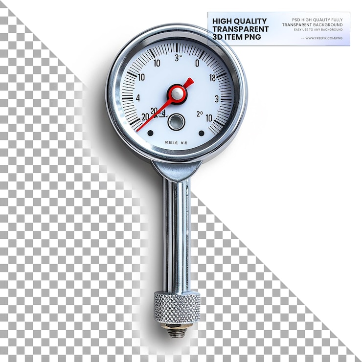 PSD termómetro de horno para controlar y garantizar la temperatura sobre un fondo transparente