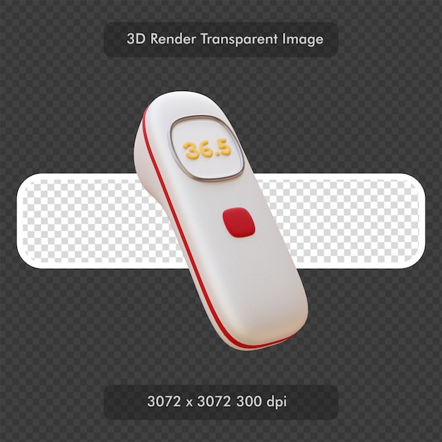 PSD termómetro infrarrojo 3d render ilustración