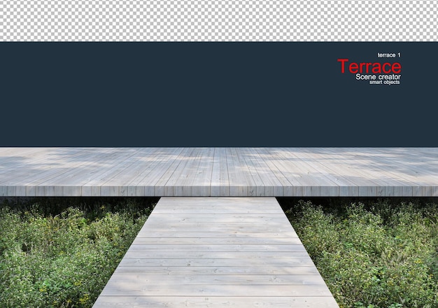 Terrasses en bois agrémentées de jardins fleuris et végétaux