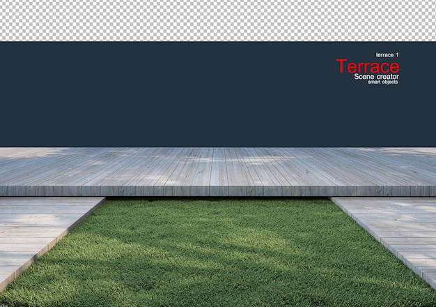 Terrazze in legno decorate con giardini di fiori e piante