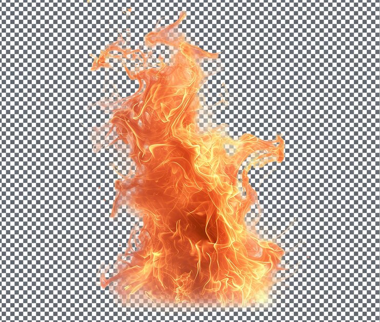 PSD terrible fuego animaciones de llamas aisladas en un fondo transparente