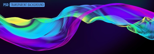 Tessuto Flowing Cloth Wave Waving Multicolor Silk Flying Textile rendering 3d