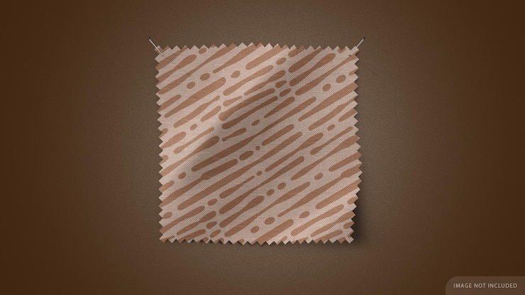PSD tessuto swatch mockup con spilla