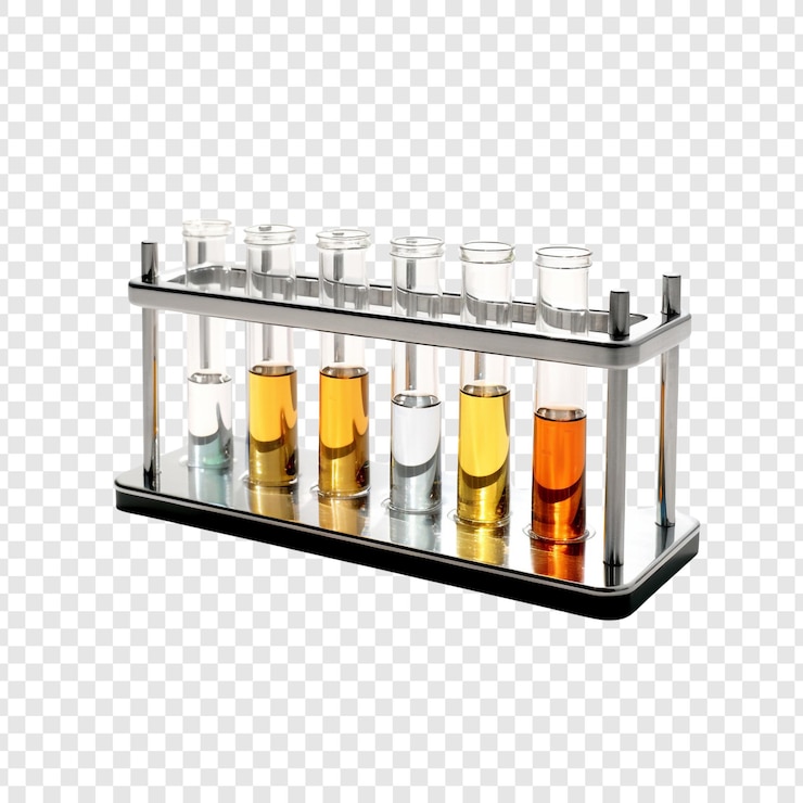 PSD test tube isolated on transparent background
