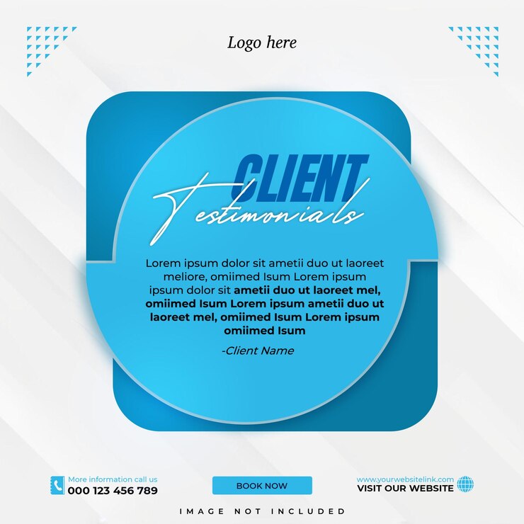 Testimonios de clientes diseño de plantillas de anuncios de Instagram y redes sociales