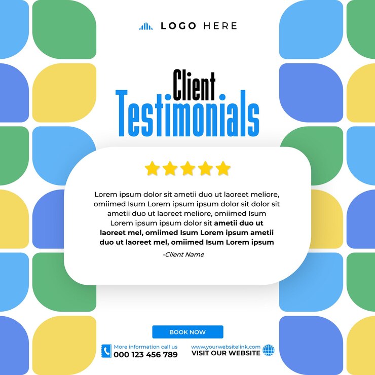 Testimonios de clientes Diseño de plantillas de publicaciones de Instagram y redes sociales