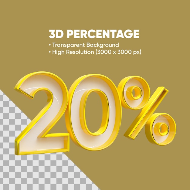 Testo 3D 20 per cento