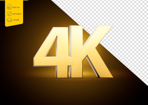 Testo dorato 4K con lucentezza metallica che enfatizza il suo traguardo o il simbolismo della risoluzione Illustrazione 3D
