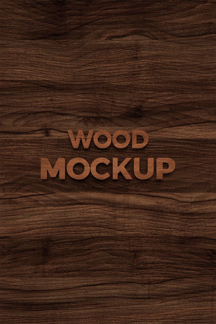 PSD testo in legno 3d modificabile mockup di logo in legno psd