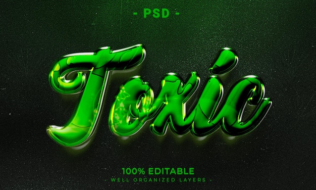 Testo modificabile 3d e mockup in stile effetto logo con sfondo astratto scuro