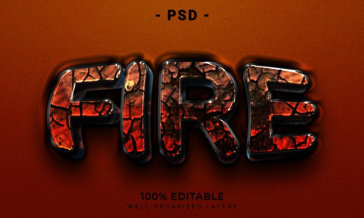 PSD testo modificabile 3d e mockup in stile effetto logo con sfondo astratto scuro