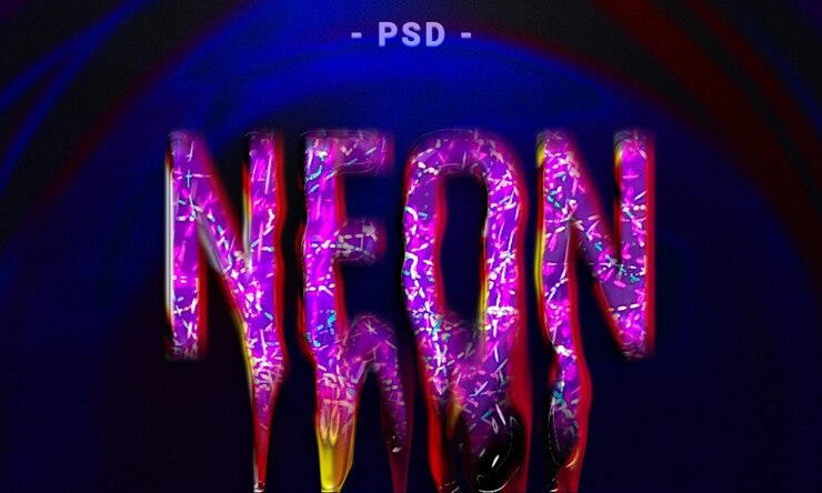 PSD testo modificabile 3d e mockup in stile effetto logo con sfondo astratto scuro