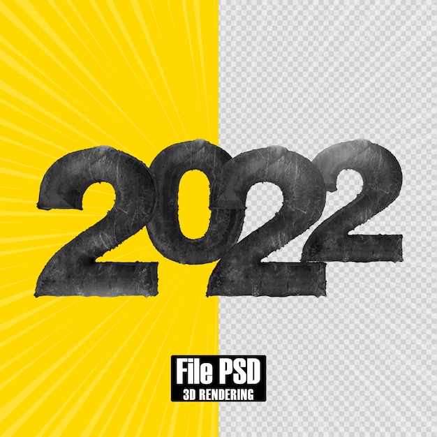 Testo numero 2022 Rendering 3D