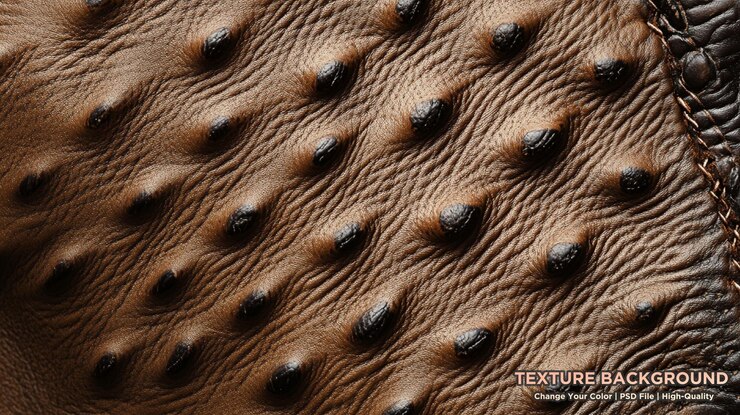PSD testualità di pelle naturale marrone scuro vecchia pelle vera vintage utile come sfondo