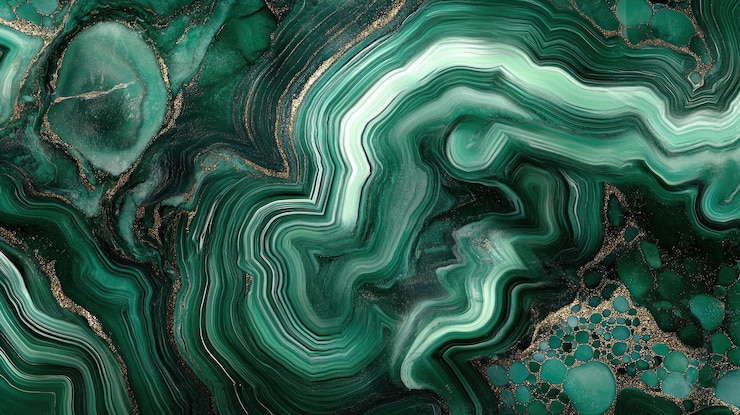 PSD testura astratta di pietra di malachite verde