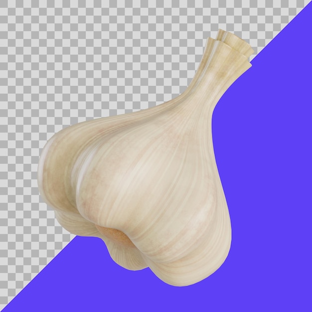 Tête D'ail Stylisée 3d