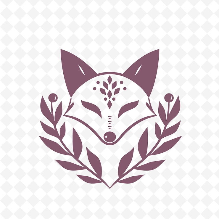 PSD une tête de chien sur un motif floral