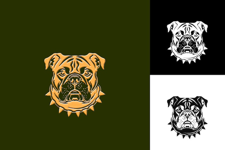 PSD une tête de chien avec un visage dessus