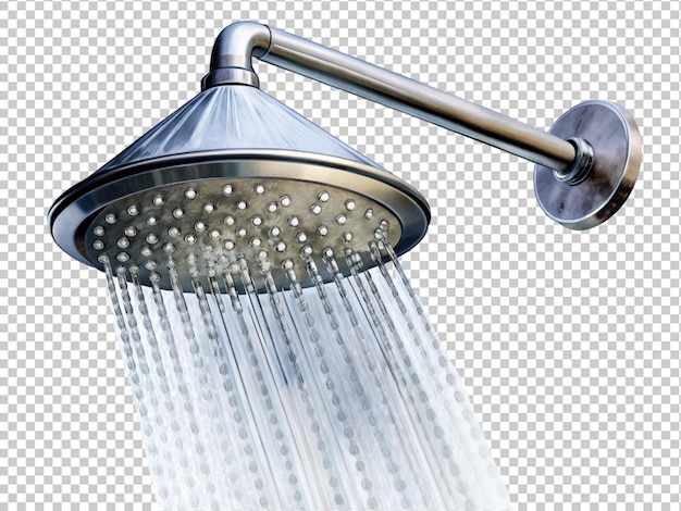 PSD tête de douche avec de l'eau qui coule