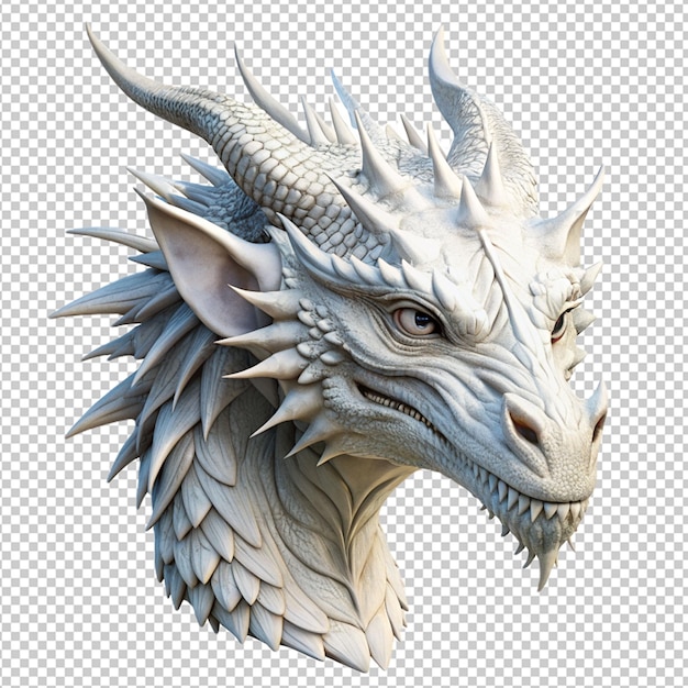 PSD tête de dragon sur un fond transparent