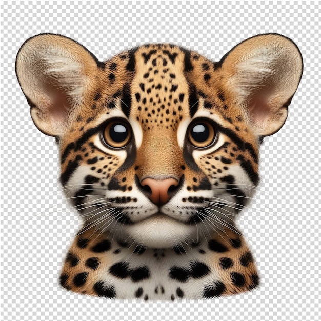 PSD une tête de léopard avec un léopard sur son visage