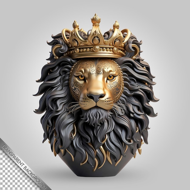 PSD une tête de lion avec une couronne dessus