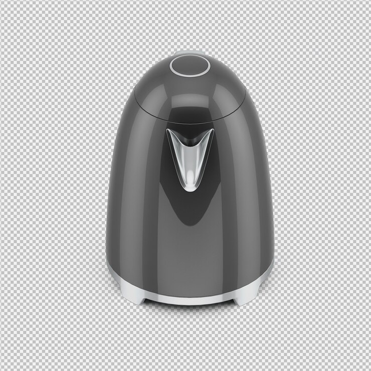 PSD tetera isométrica render 3d
