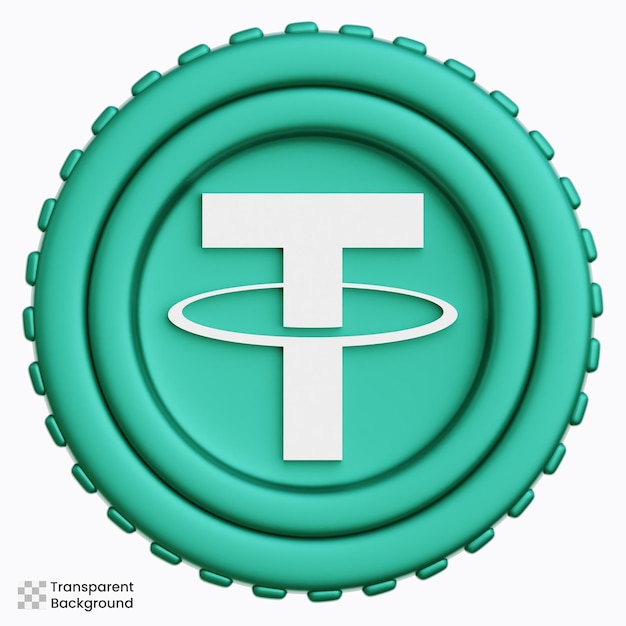 Tether USDT Coin 3d Illustration