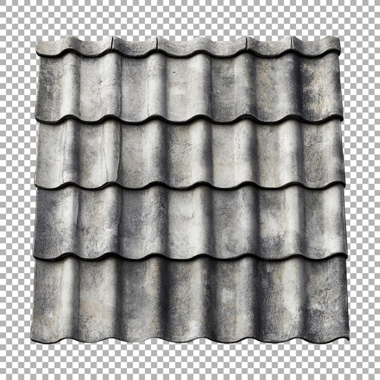 PSD teto com uma telha em fundo transparente ai gerado