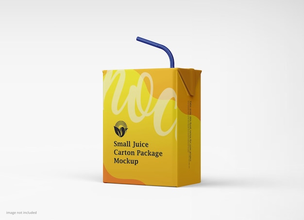 Tetra juice carton pack com maquete de palha