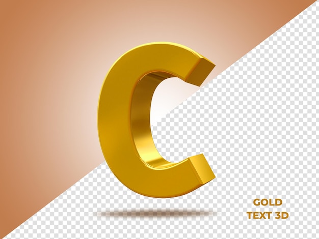 Text 3D Gold AZ