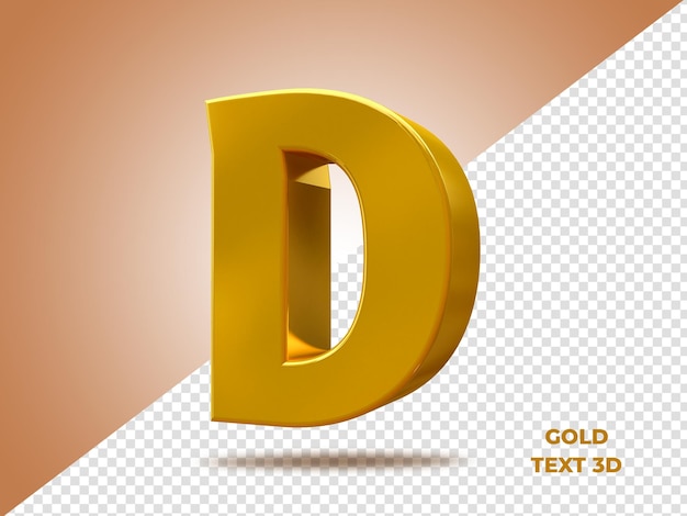 Text 3D Gold AZ