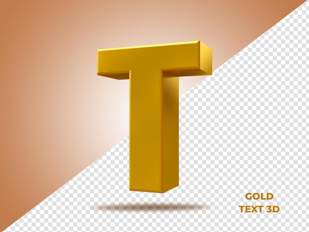 Text 3D Gold AZ