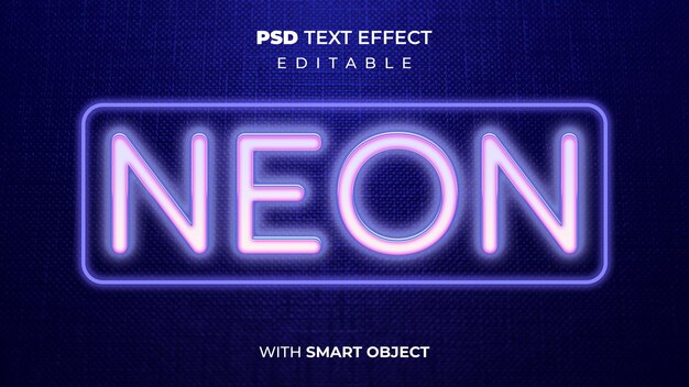 PSD text, der mit neonstil bearbeitet werden kann