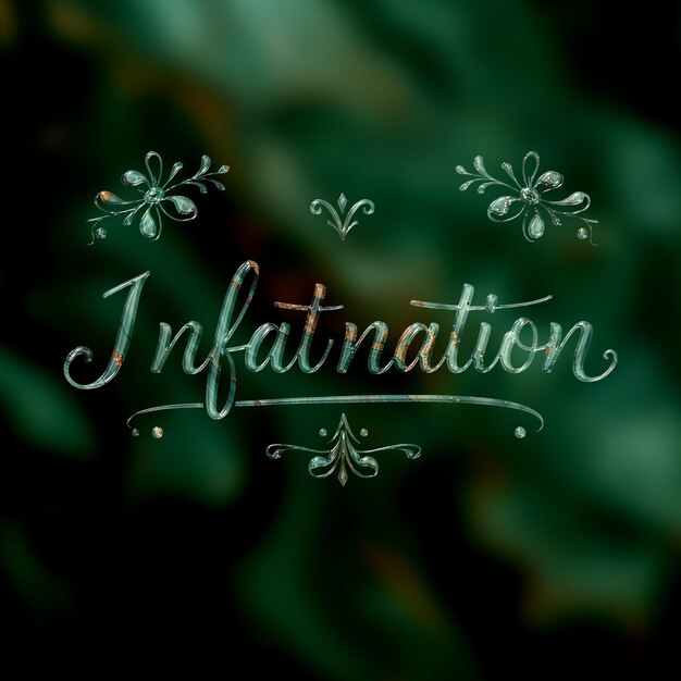 Text Effect on Matellic Background Enchanting Metallic With Malachite Green Fluid Appearance Ba