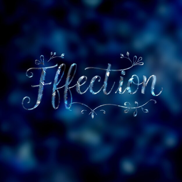 text effect on matellic background enchanting sapphire with platinum fluid appearance backgroun