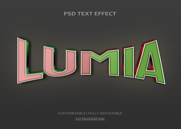 PSD text effect_solid_lumia