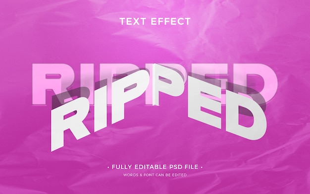 Text-Effekt aus Kunststoff
