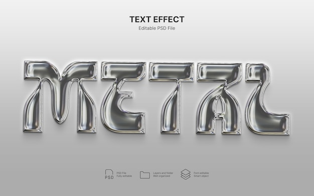 Text-effekt aus metallglas