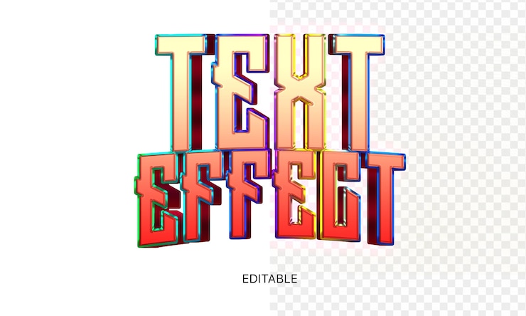 PSD text-effekt bearbeitbarer photoshop-psd-effect 3d-stil-titel