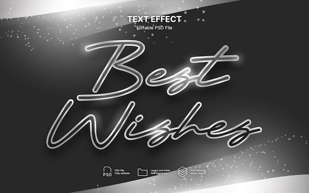 Text-Effekt der besten Wünsche