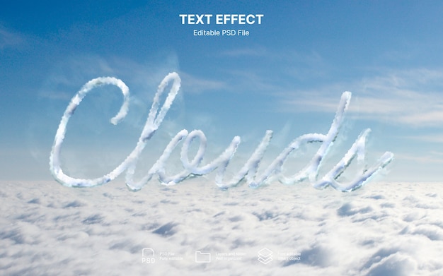 Text-Effekt der Wolken