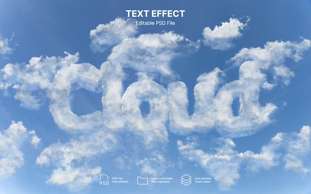 Text-Effekt der Wolken