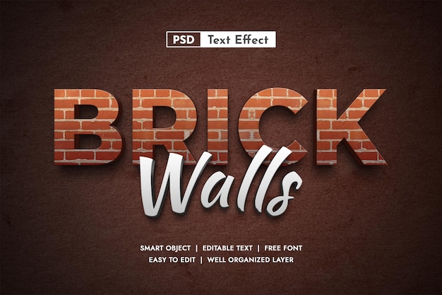 Text-Effekt für Backsteinwände