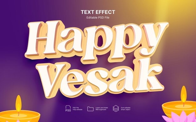 Text-Effekt für den Vesak-Tag