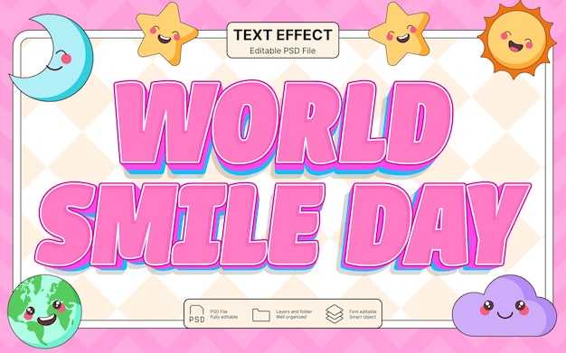 Text-Effekt für den Welt-Lächeltag